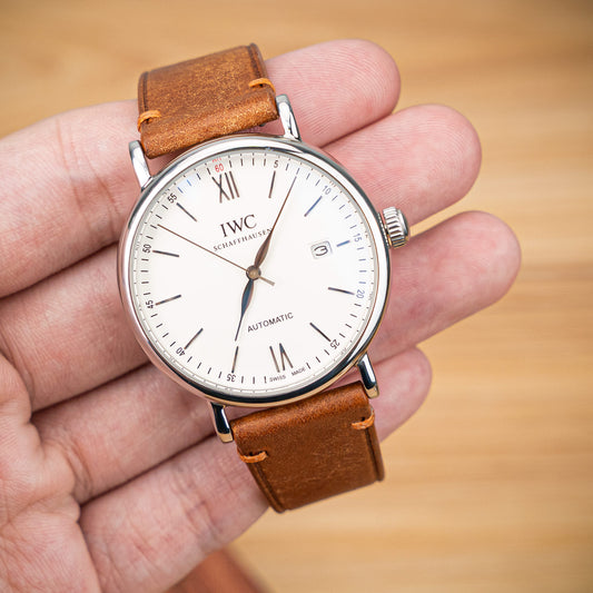 Brown Pueblo Nubuck Side-Stitch Strap