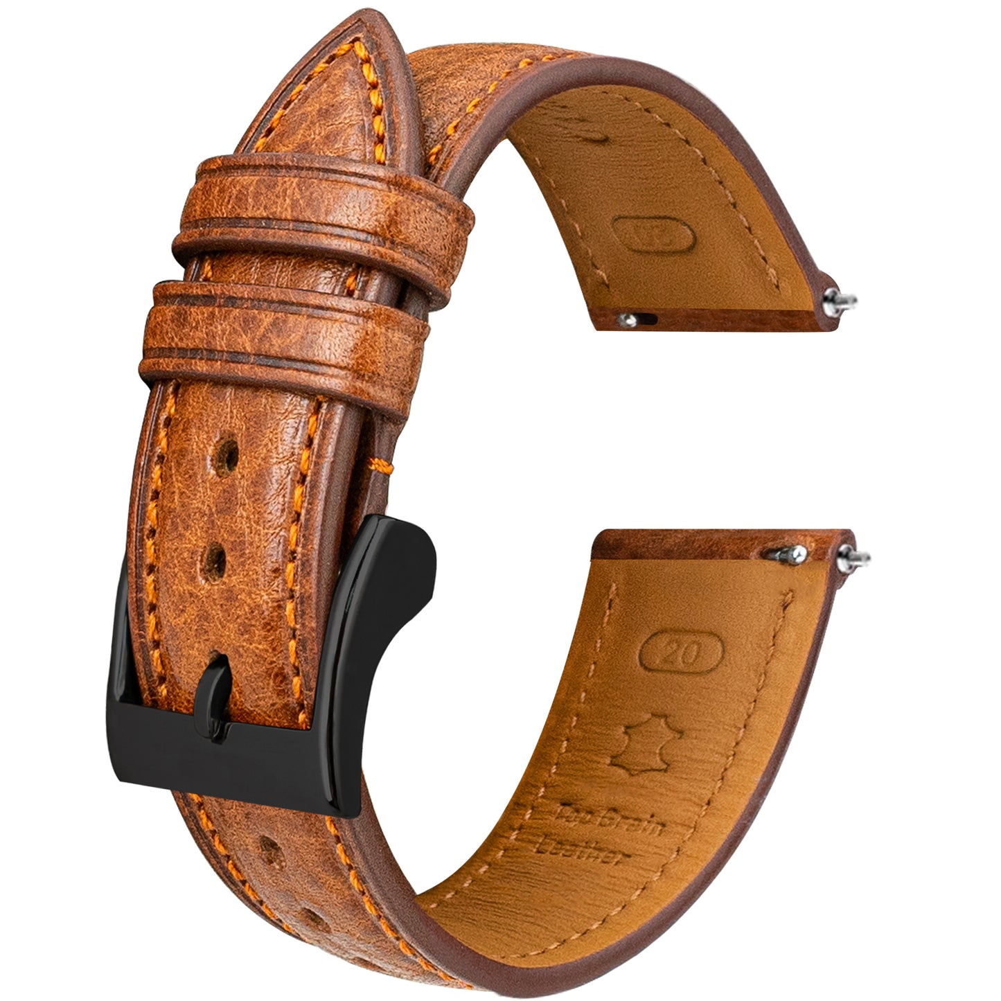 Brown-Orange line Badalassi Signature Strap