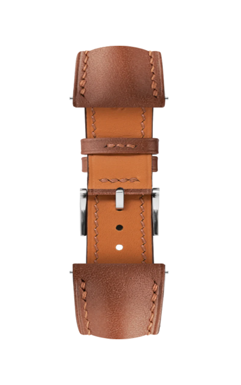 Handmade brown vintage waxed calf leather steel buckle Apple strap for Ultra 2, SE, Ultra Series 9 8 7 6 5 4 3 2 1