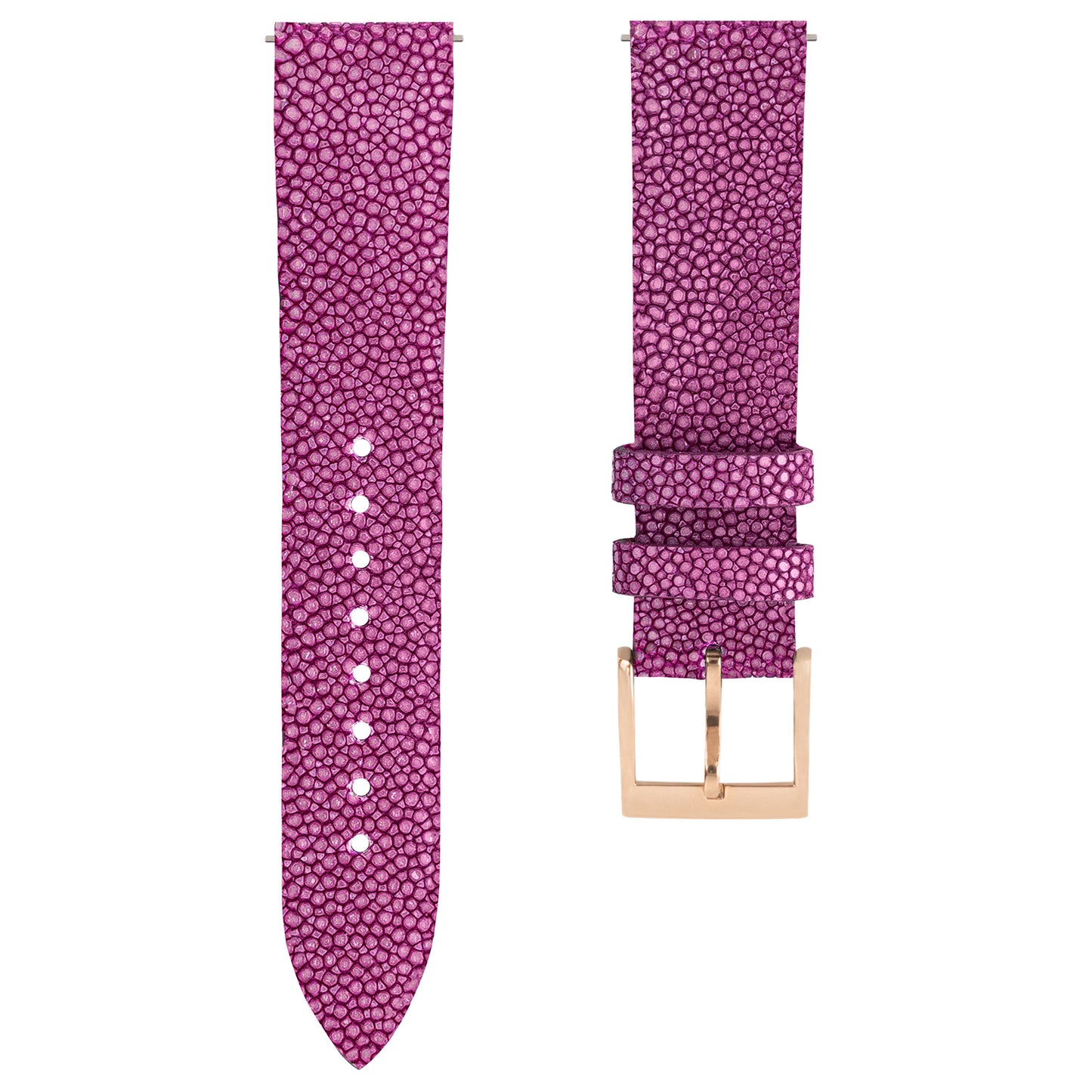 Rose-carmine Pearl fish skin Slim Strap