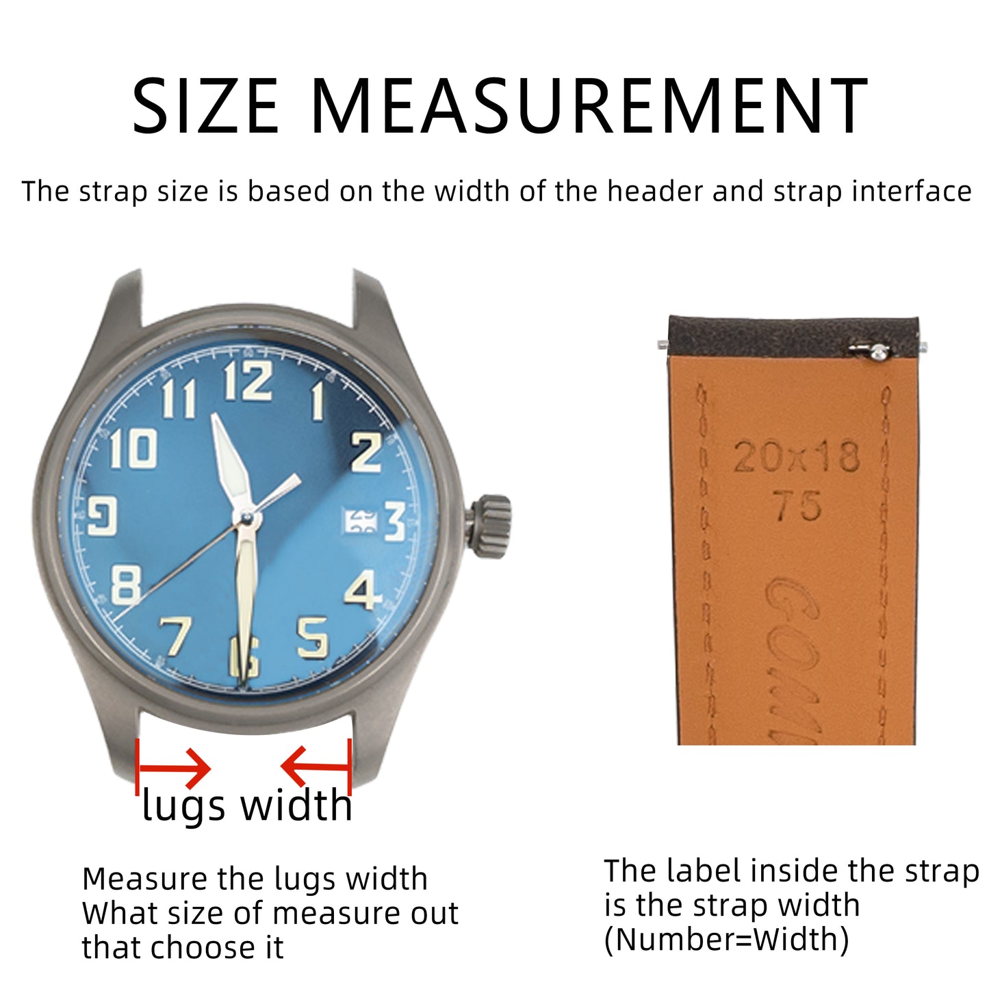 Suitable for flat interface universal watch straps