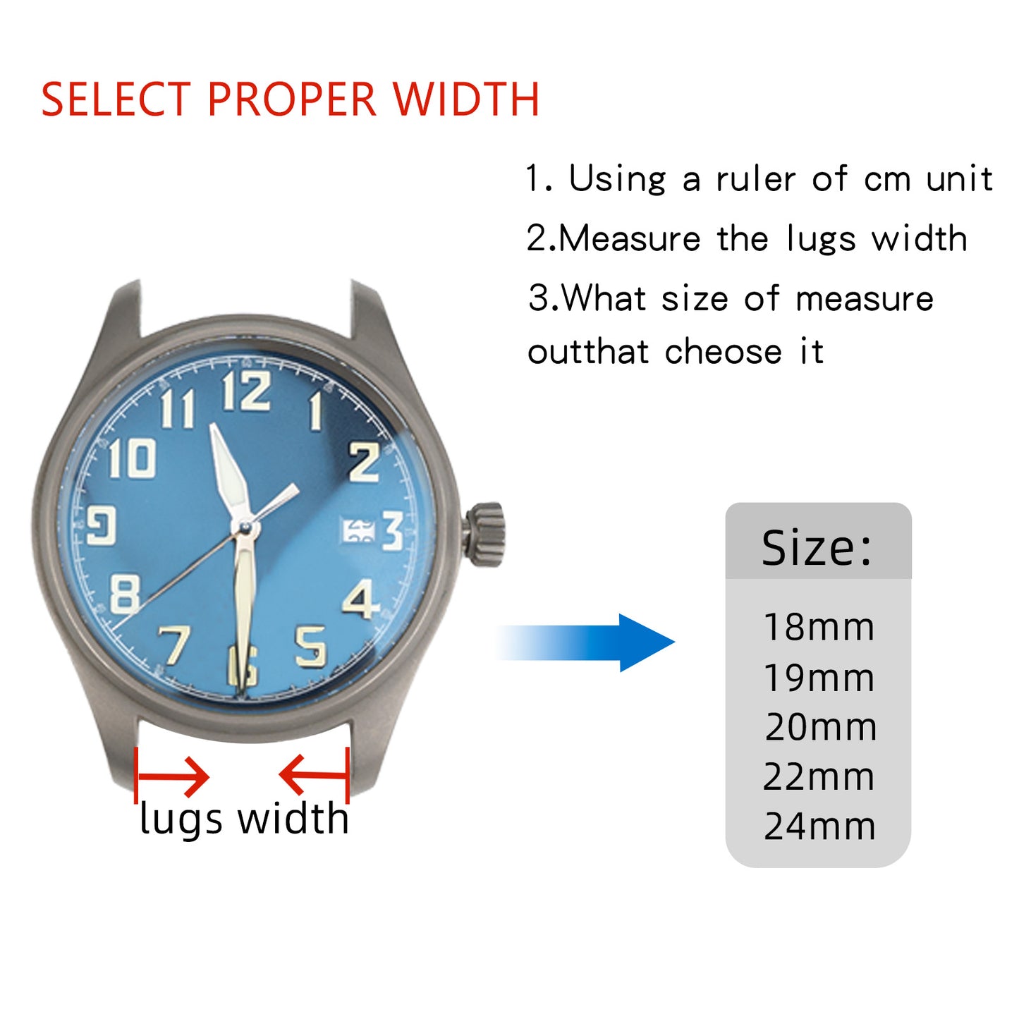 Suitable for flat interface universal watch straps