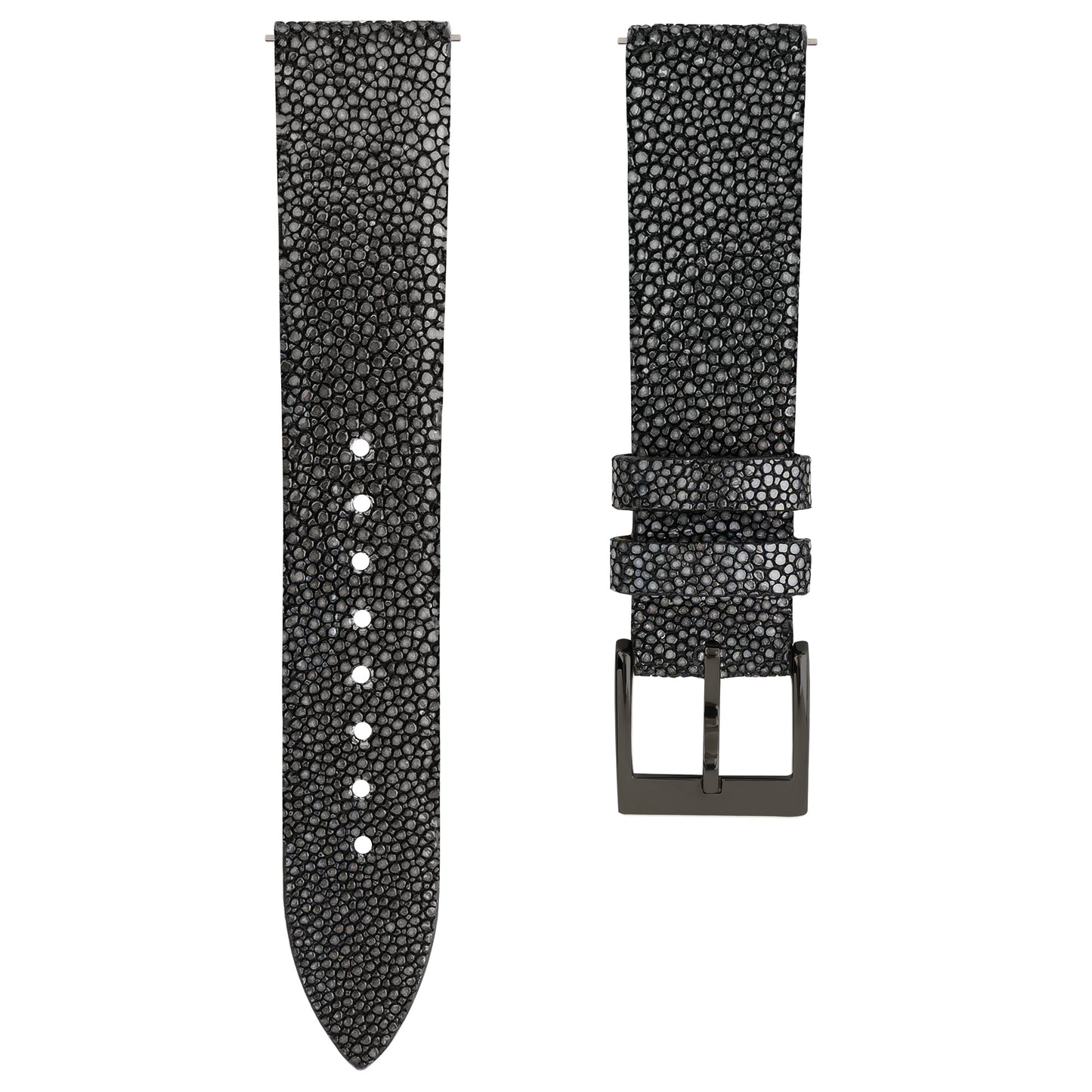Black Pearl fish skin Slim Stitchless Strap