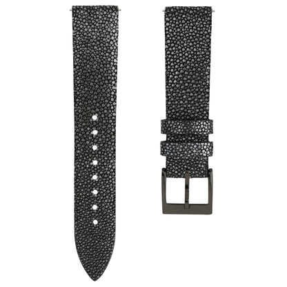 Black Pearl fish skin Slim Stitchless Strap