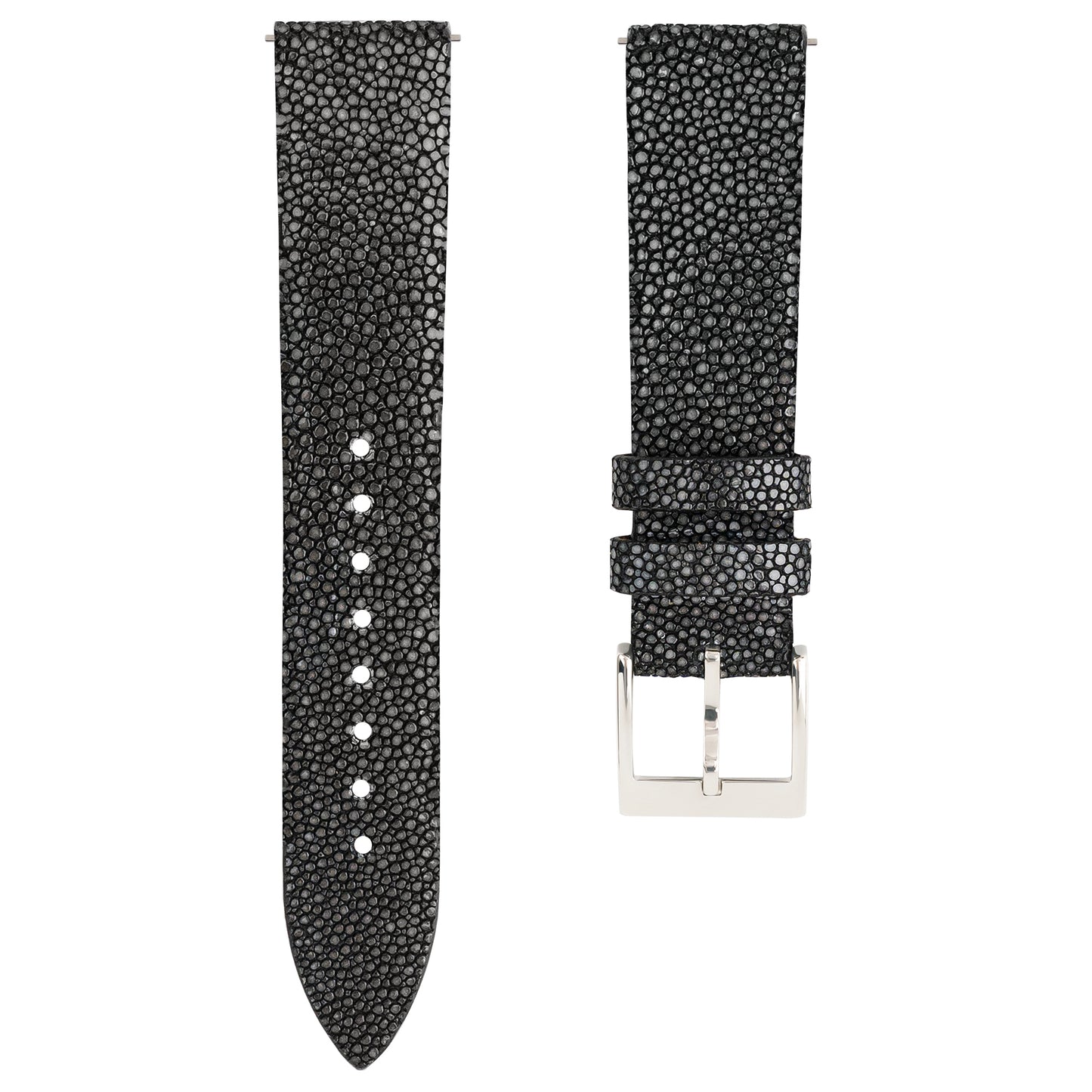 Black Pearl fish skin Slim Stitchless Strap
