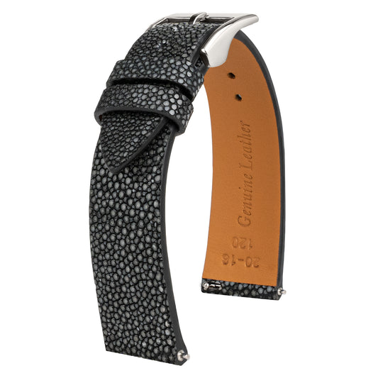 Black Pearl fish skin Slim Stitchless Strap