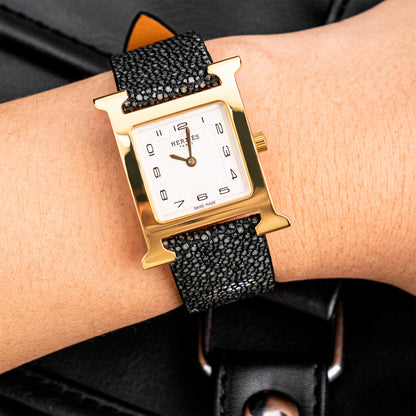 Black Pearl fish skin Slim Stitchless Strap