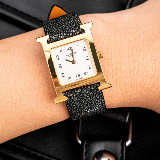 Black Pearl fish skin Slim Stitchless Strap