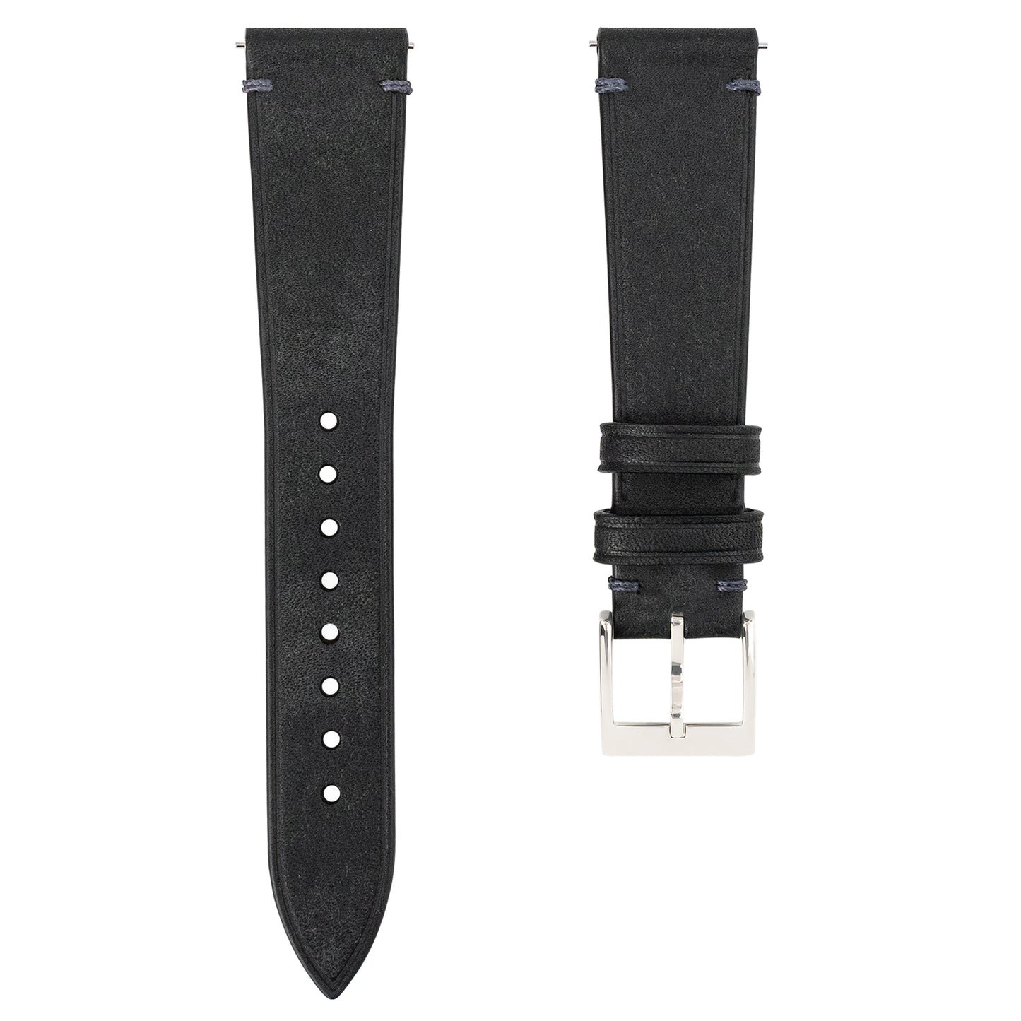Black Pueblo Nubuck Side-Stitch Strap