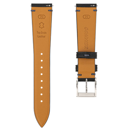 Black Pueblo Nubuck Side-Stitch Strap