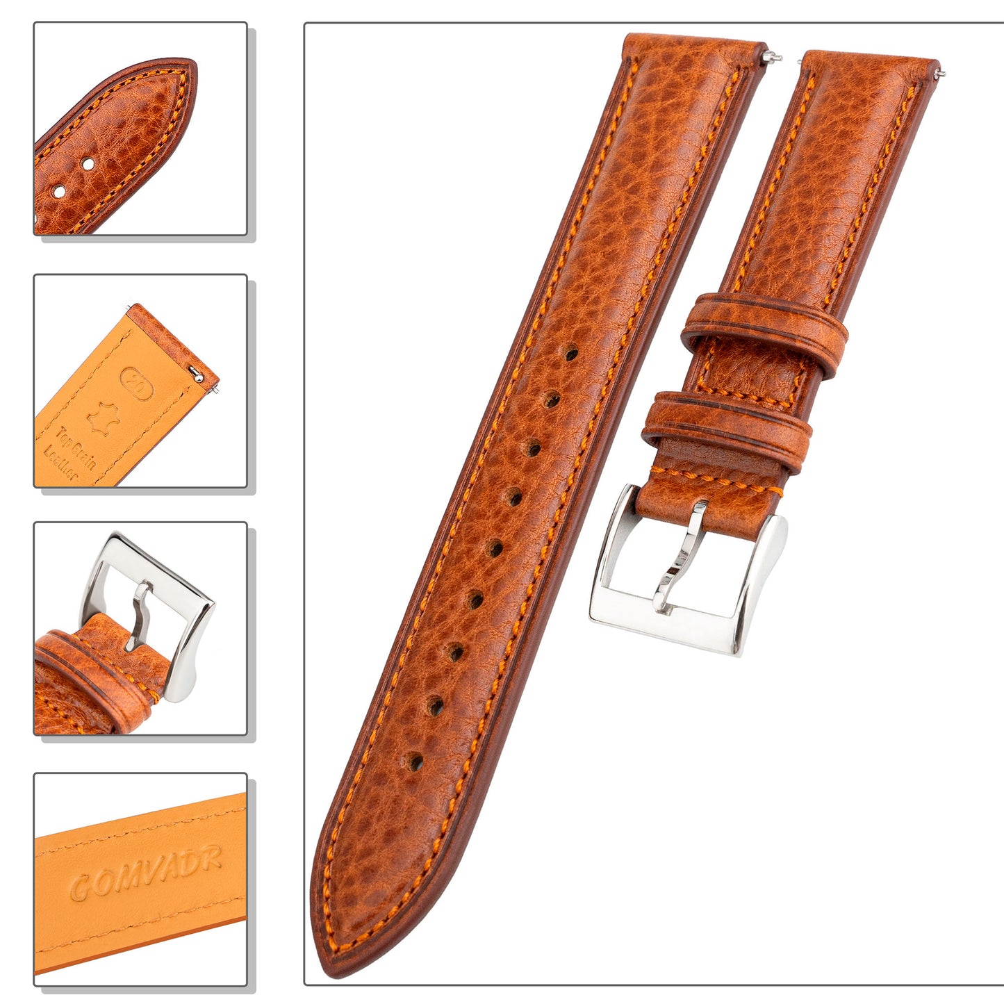 Brown-Orange line Badalassi Signature Strap