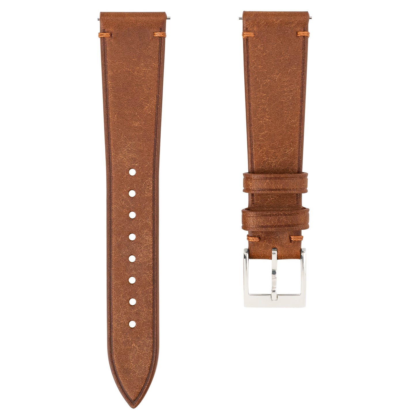 Brown Pueblo Nubuck Side-Stitch Strap
