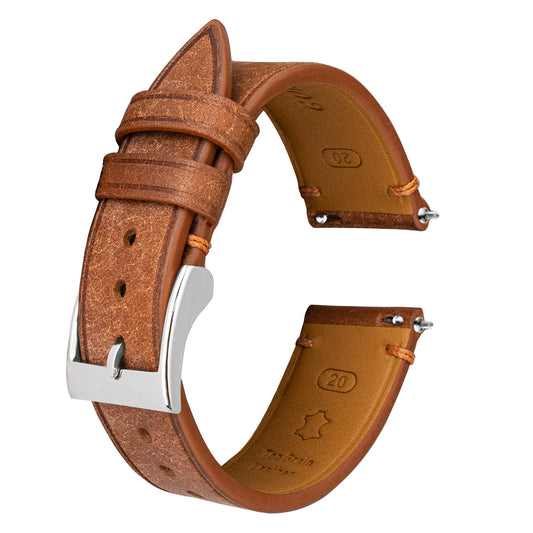 Brown Pueblo Nubuck Side-Stitch Strap