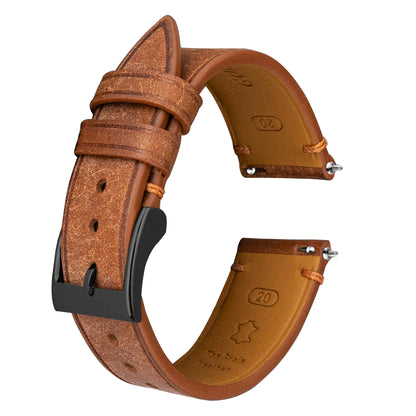 Brown Pueblo Nubuck Side-Stitch Strap