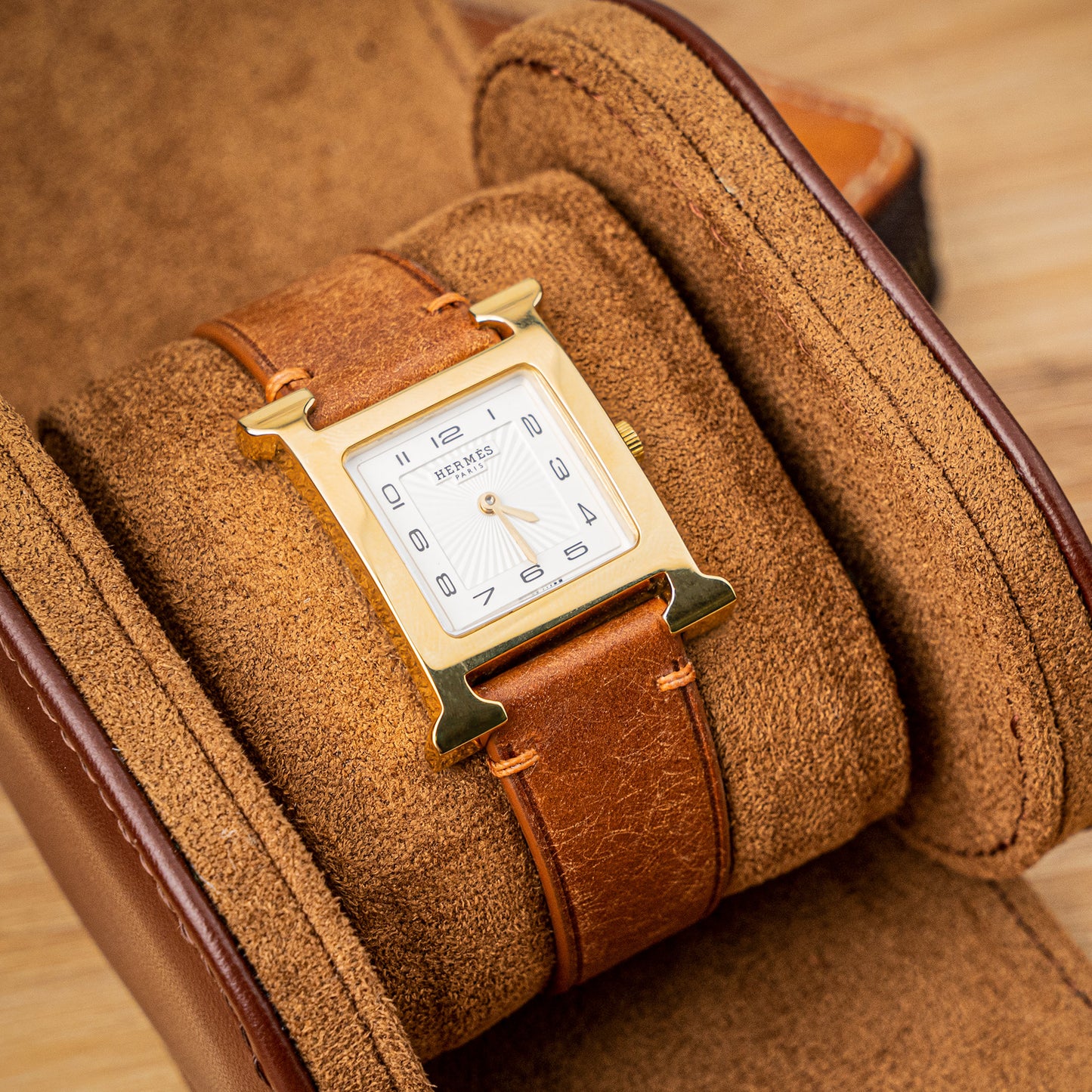 Brown Pueblo Nubuck Side-Stitch Strap