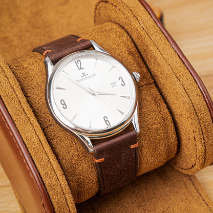 Dark Brown Pueblo Nubuck Side-Stitch Strap