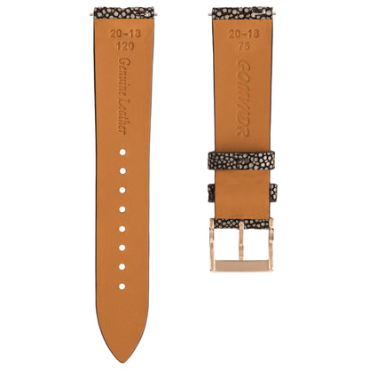 Cognac Pearl fish skin Slim Stitchless Strap
