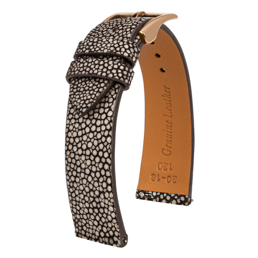 Cognac Pearl fish skin Slim Stitchless Strap