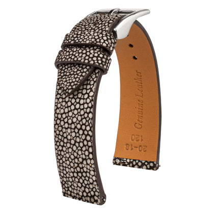 Cognac Pearl fish skin Slim Stitchless Strap