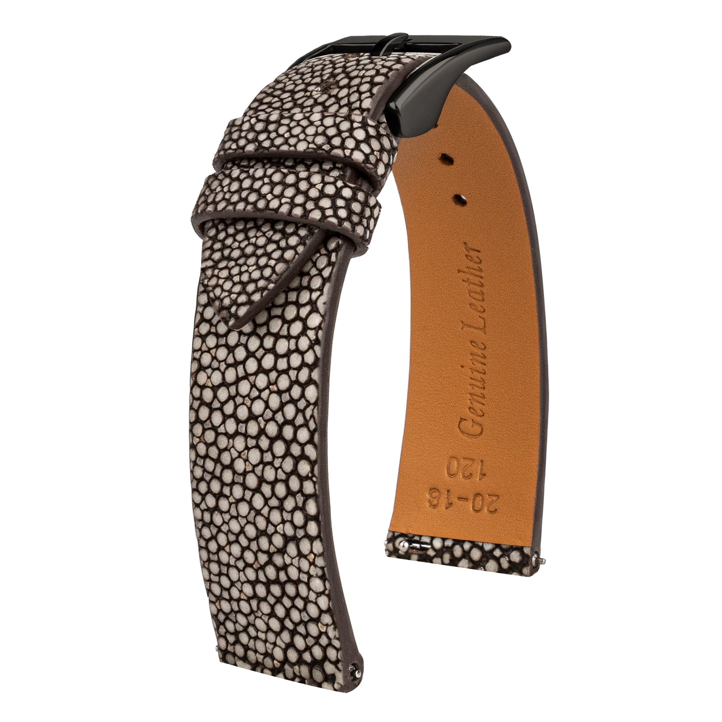 Cognac Pearl fish skin Slim Stitchless Strap