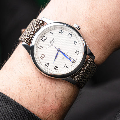 Cognac Pearl fish skin Slim Stitchless Strap