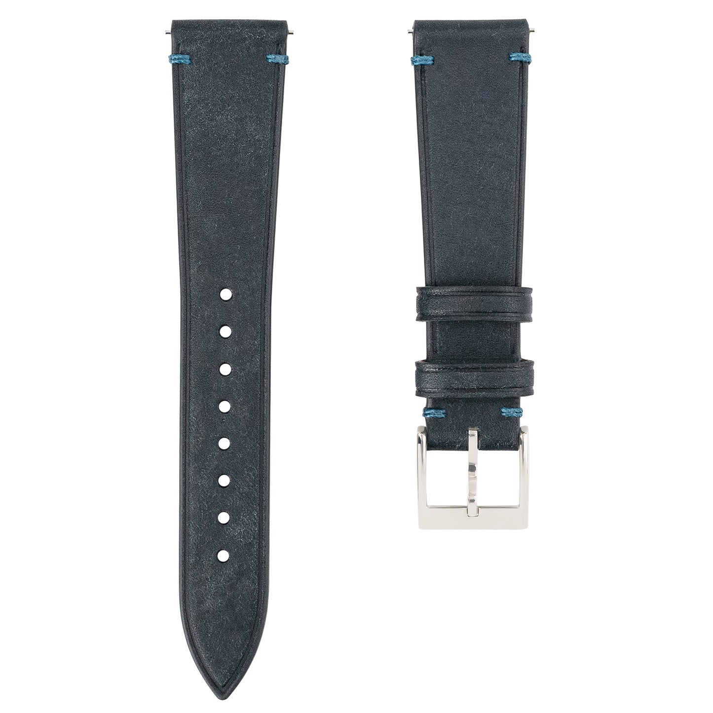 Dark Blue Pueblo Nubuck Side-Stitch Strap