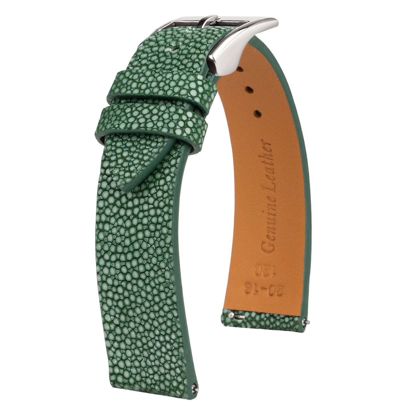 Green Pearl fish skin Slim Strap