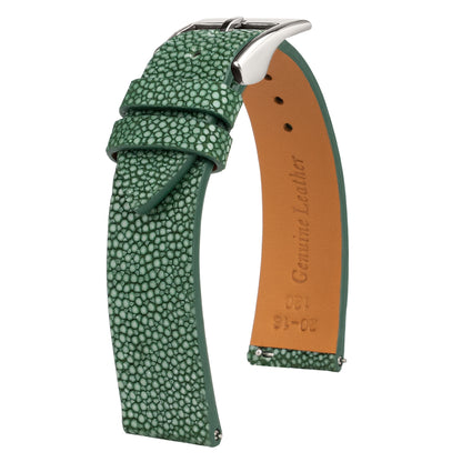 Green Pearl fish skin Slim Strap