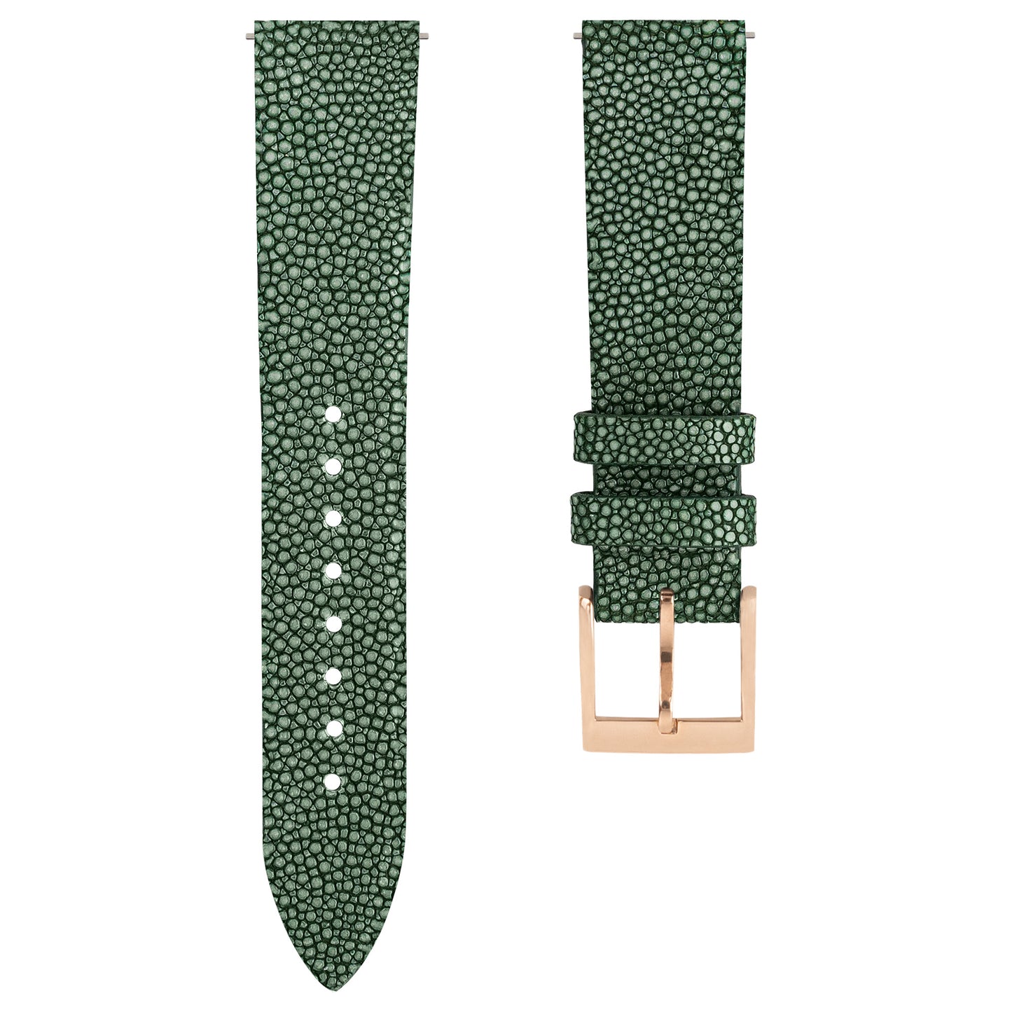 Green Pearl fish skin Slim Strap