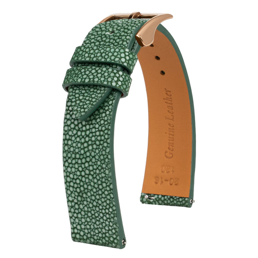 Green Pearl fish skin Slim Strap