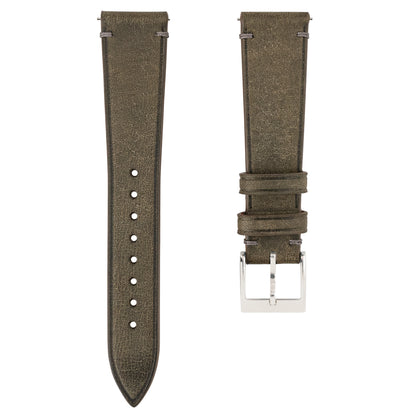 Grey Pueblo Nubuck Side-Stitch Strap