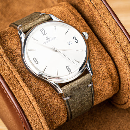 Grey Pueblo Nubuck Side-Stitch Strap