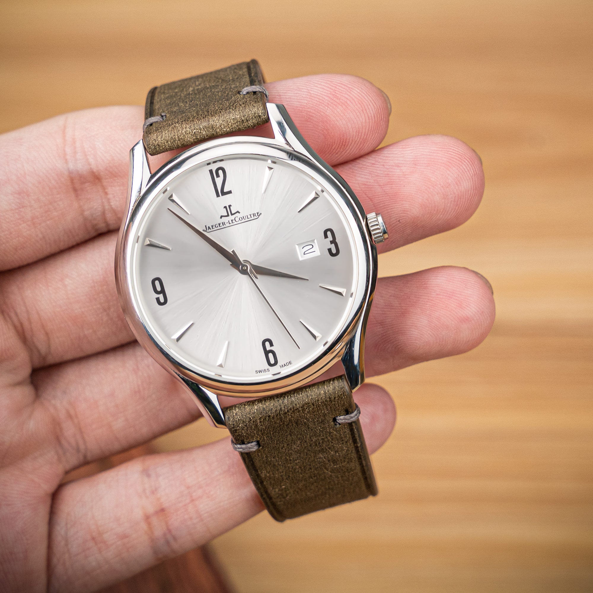 Grey Pueblo Nubuck Side-Stitch Strap – Gomvadr Watchstraps