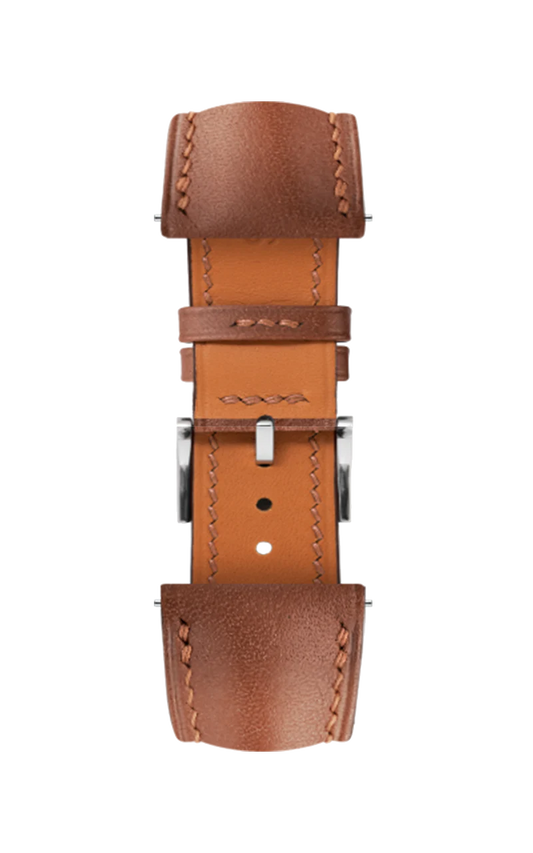 Handmade brown vintage waxed calf leather steel buckle Apple strap for Ultra 2, SE, Ultra Series 9 8 7 6 5 4 3 2 1