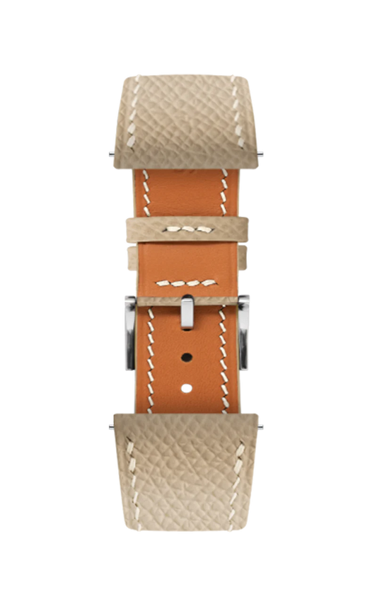 Handmade dark grey vintage waxed calf leather steel buckle Apple strap for Ultra 2, SE, Ultra， Series 9，8， 7 ，6 ，5 ，4 ，3 ，2， 1