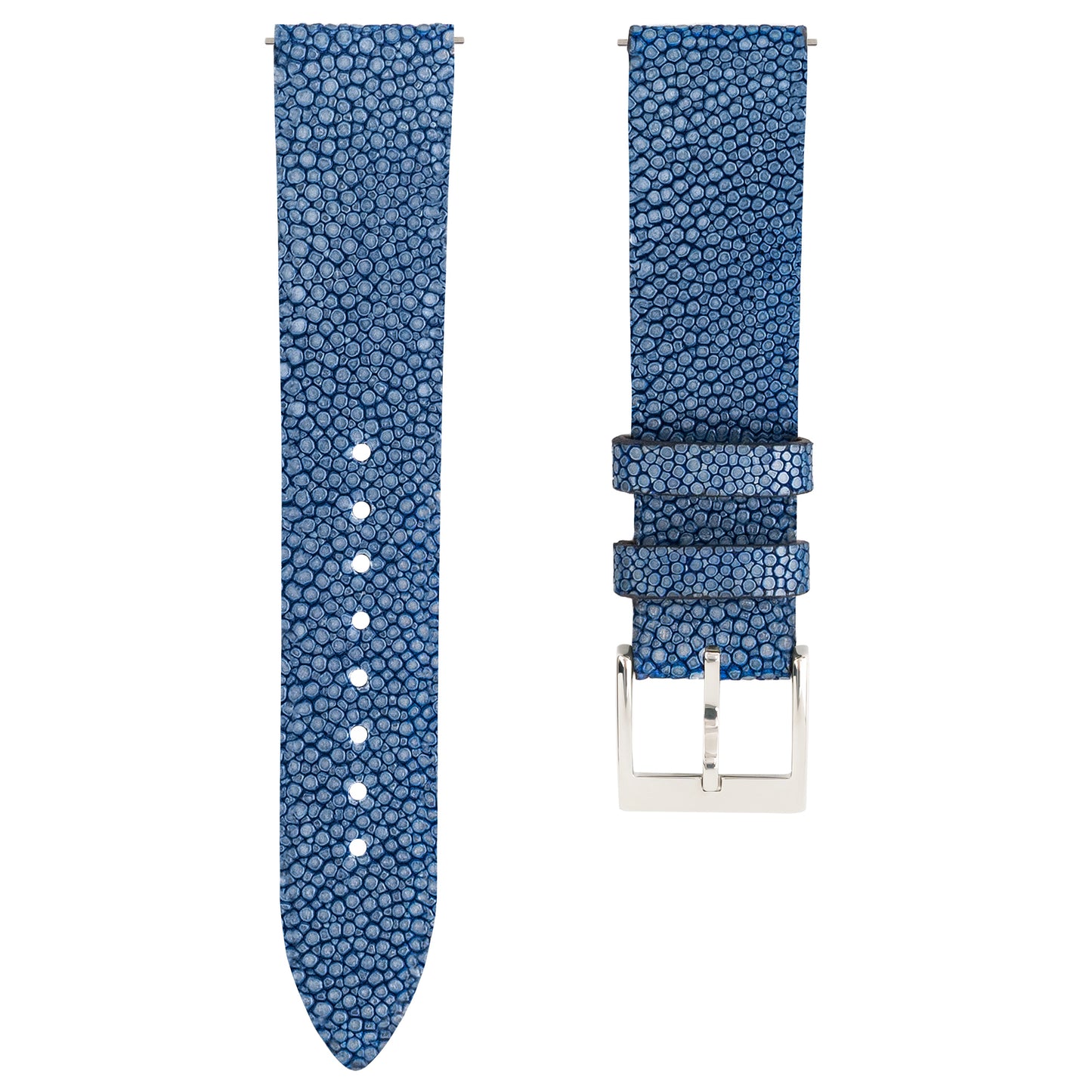 Ocean Blue Pearl fish skin Slim Strap