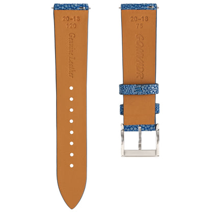 Ocean Blue Pearl fish skin Slim Strap