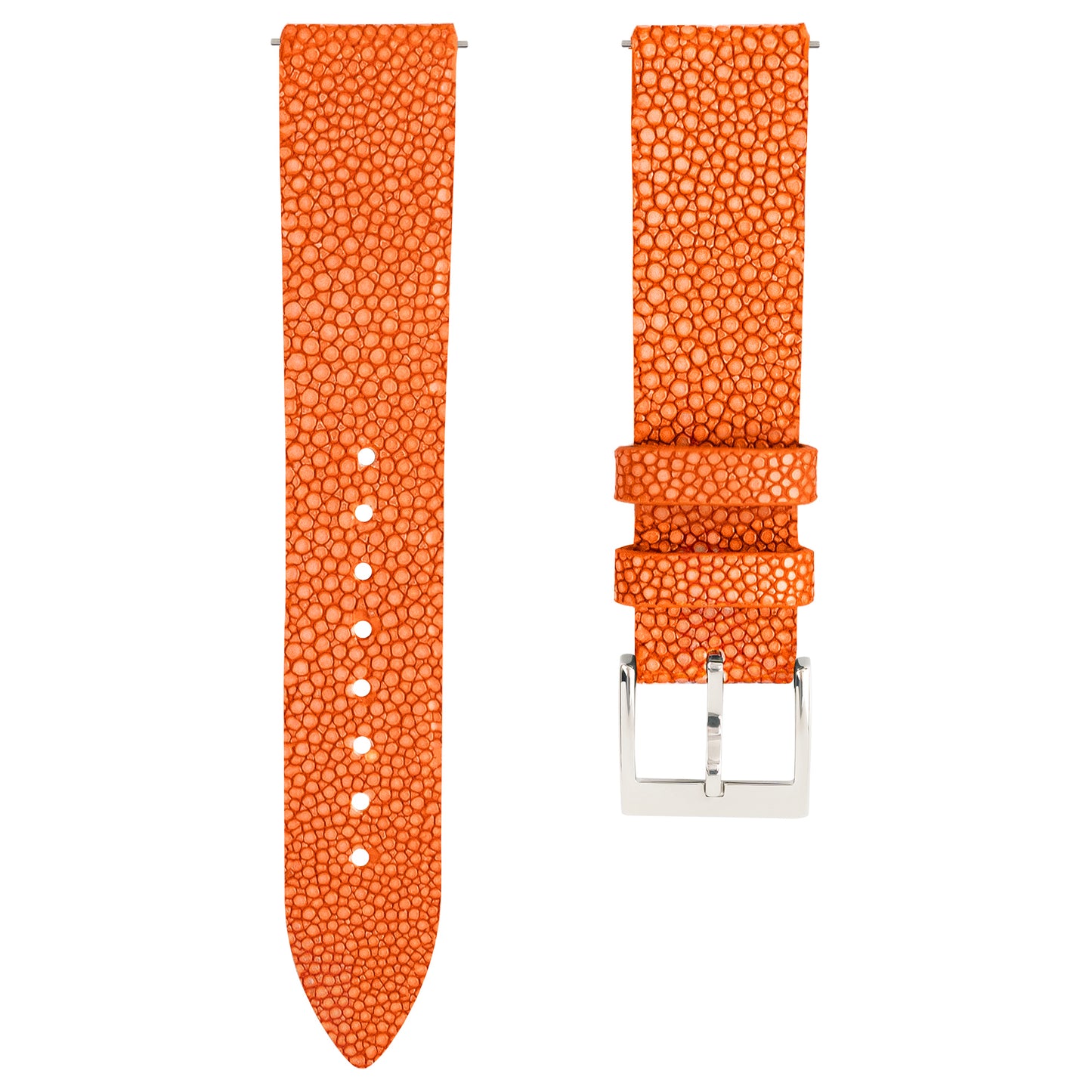 Orange Pearl fish skin Slim Strap