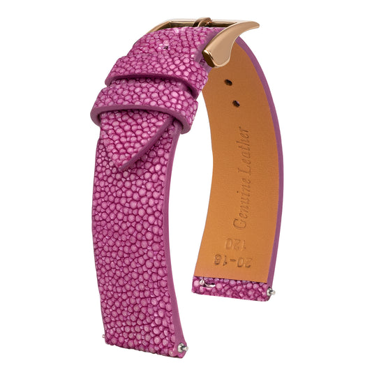 Rose-carmine Pearl fish skin Slim Strap